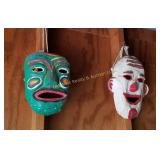(2) Paper Mache Masks (G)