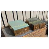 (2) Metal Filing Trays