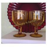 (2) Gold Goblets