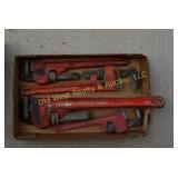 Box of Pipe Wrenches