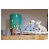 Miscellaneous - Cat Figurines, Vase, Etc.