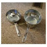 (2) Stainless Steel Pots