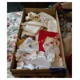 Box of Handkerchiefs & Linens