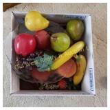 Box of Candles & Fake fruit