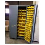 Gray Metal Cabinet w/Storage Trays