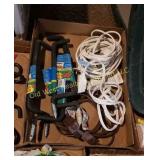 Box of Extension Cords & Miscellaneous