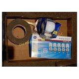 Box of Light Bulbs & Tape