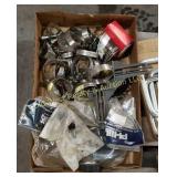 Box of Hose Clamps & Miscellaneous