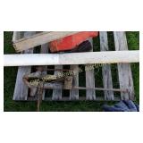 Pallets of Misc. - Bench Vise, Shovel Etc.