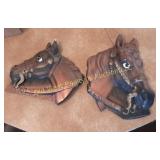 Chalkware Horse Heads