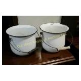 (2) Porcelain Buckets