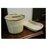 Porcelain Bucket & Pan