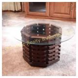 Glass Top Plant Stand & Plant