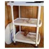 White Plastic Utility Cart
