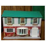 Metal Dollhouse & Contents