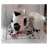 Cow Dish Set & Items