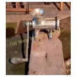 Meat Grinder Mounted on Board