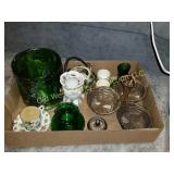 Carnival Glass Cookie Jar and misc.