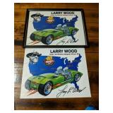 Signed Larry Wood cars & Signs