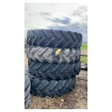 (4) 480/80/R50 Titan Rear Tractor Tires