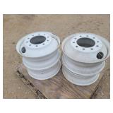 (4) 22.5 Hub Pilot Wheels
