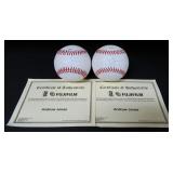 Andruw Jones Lot of 2 Signed Baseballs w/ COA's