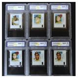 1969 Topps Decals Lot of 6 Cards - All Graded WCG
