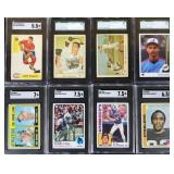 SGC Graded Lot of 8 Various Sports Cards