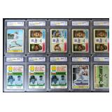 1970's Baseball Graded Star Lot of 10 Cards