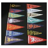 Vintage 1960's NFL Mini Pennant Lot of 14