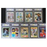 1980's Baseball Graded Star Lot of 9 Cards
