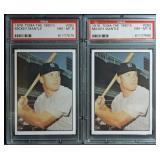 1978 TCMA Mickey Mantle PSA 8 Lot of 2 Cards