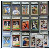 Baseball Star Lot of 16 Cards - All Graded