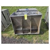 (2) Stainless Steel Hog Feeders
