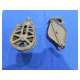 Vintage Metal Pulleys