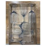 Set of blue glasses