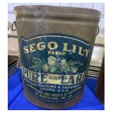 Sego Lily Lard Pail