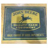 Metal John Deere Sign- Repop