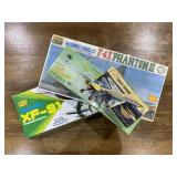 Model planes: F-107 Fighter Bomber, Lancer, F-4E