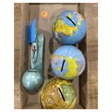 Metal globe banks
