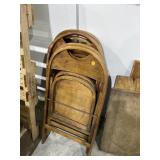 5 wooden folding chairs