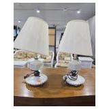 Milk White Hobnail Lamps