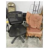 Desk Chair & Wooden Rocking Chair