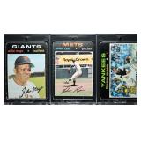 1971 Topps Lot of 3 Cards w/ Mays, Munson & Ryan