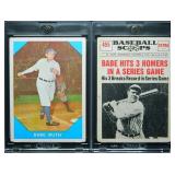 1960 Fleer & 1961 Scoops Babe Ruth Lot of 2 Cards