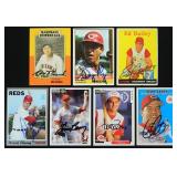 Lot of 7 Cincinnati Reds Signed Cards