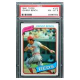 1980 Topps Johnny Bench - PSA 8
