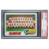 1977 Topps Cincinnati Reds Team Card - PSA 8