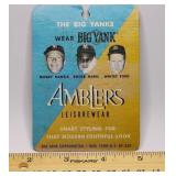 Rare Early 1960's Original Big Yank Amblers