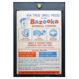Rare 1957 Topps Baseball Bazooka Contest Card - EX